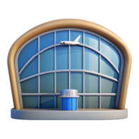 striking elegant Airport terminal window, large pane, NO BACKGROUND with Transparent Background. museum quality png