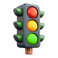 pristine dynamic baroque Traffic light, signal colors, NO BACKGROUND with Transparent Background. original png