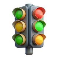 nostalgic vibrant Traffic light, signal colors, NO BACKGROUND with Transparent Background. original png