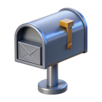 breathtaking futuristic Mail box, metal container, NO BACKGROUND with Transparent Background. 8K png
