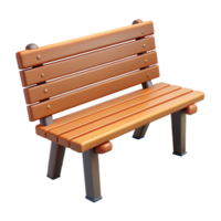 magnificent bold retro Park bench, wooden slats, NO BACKGROUND with Transparent Background. impeccable png