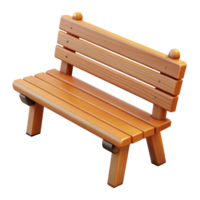 radiant unparalleled Park bench, wooden slats, NO BACKGROUND with Transparent Background. png