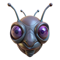 serene classic Alien insect head with multifaceted eyes NO BACKGROUND with Transparent Background. elite png