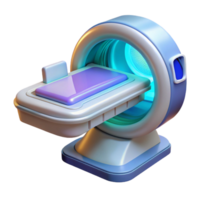pristine harmonious tropical Advanced medical scanner displaying holographic data NO BACKGROUND with Transparent Background. detailed png