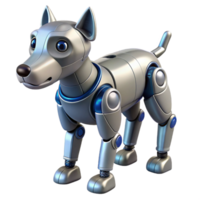 dynamic fascinating Robotic dog with articulated joints NO BACKGROUND with Transparent Background. 8K png