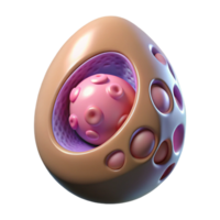 enchanting gothic Alien egg with pulsating embryo NO BACKGROUND with Transparent Background. precision png
