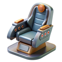 exceptional organic Spaceship cockpit chair with control sticks NO BACKGROUND with Transparent Background. high resolution png