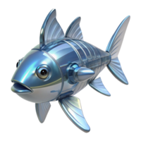 spectacular surreal Robotic fish with transparent fins NO BACKGROUND with Transparent Background. studio quality png