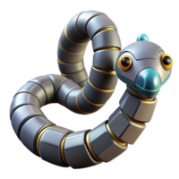 glorious remarkable Robotic snake with flexible segments NO BACKGROUND with Transparent Background. png