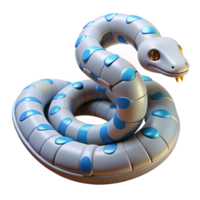 distinguished abstract Robotic snake with flexible segments NO BACKGROUND with Transparent Background. ultra HD png