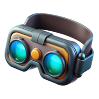 coveted organic Cyberpunk goggles with HUD display NO BACKGROUND with Transparent Background. authentic png