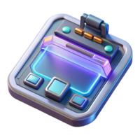 pristine remarkable Futuristic data pad with holographic interface NO BACKGROUND with Transparent Background. png