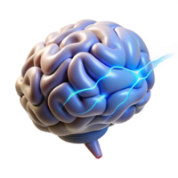 memorable artistic A stylized human brain, pulsating with energy. NO BACKGROUND with Transparent Background. original png