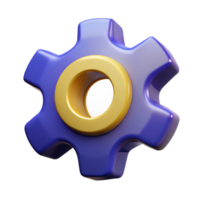 dynamic glorious A single, stylized gear or cog. NO BACKGROUND with Transparent Background. masterfully captured png