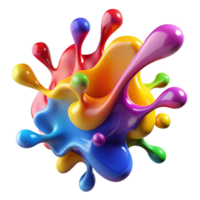 enchanting whimsical baroque A colorful abstract splash of paint. NO BACKGROUND with Transparent Background. ultra HD png
