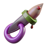 glorious iconic A single, poisoned dagger, dripping venom, NO BACKGROUND with Transparent Background. png