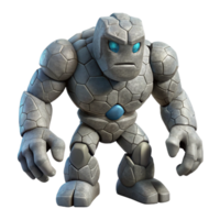 captivating inspired A powerful golem, made of stone, NO BACKGROUND with Transparent Background. png
