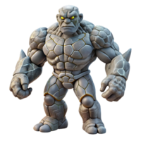 distinguished bohemian A powerful golem, made of stone, NO BACKGROUND with Transparent Background. exclusive png