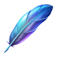 serene standout A single, magical feather, glowing softly, NO BACKGROUND with Transparent Background. png