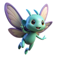 romantic elegant A playful sprite, fluttering its wings, NO BACKGROUND with Transparent Background. 4K png