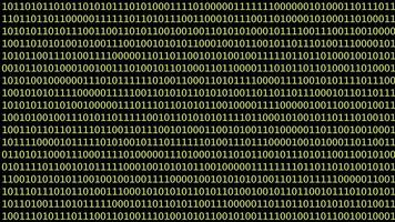This digital backdrop displays a complex arrangement of binary code. The green characters contrast sharply against a black background, suggesting themes of technology and data. video