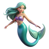 splendid gothic A graceful mermaid, with flowing hair, NO BACKGROUND with Transparent Background. ultra HD png