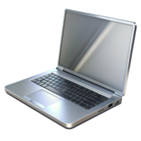 dreamy spectacular A sleek, silver laptop computer, closed. NO BACKGROUND with Transparent Background. professional png
