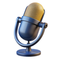 glorious art deco A studio-quality microphone with pop filter. NO BACKGROUND with Transparent Background. original png
