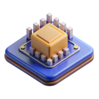 harmonious pristine A microchip on a circuit board. NO BACKGROUND with Transparent Background. impeccable png