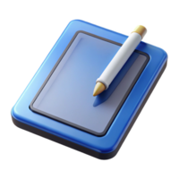 exquisite bold victorian A tablet computer with a stylus. NO BACKGROUND with Transparent Background. authentic png