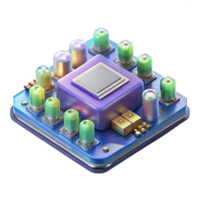 whimsical immaculate A computer motherboard. NO BACKGROUND with Transparent Background. artisan png