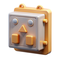 striking avant-garde A circuit breaker. NO BACKGROUND with Transparent Background. gallery standard png