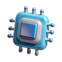immaculate energetic victorian An artificial intelligence chip. NO BACKGROUND with Transparent Background. precision png