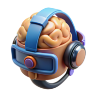 whimsical fascinating A brain-computer interface headset. NO BACKGROUND with Transparent Background. masterfully captured png
