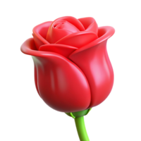 dreamy dazzling Single red rose bud NO BACKGROUND with Transparent Background. flawless png