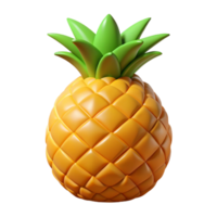 distinctive abstract Single ripe pineapple NO BACKGROUND with Transparent Background. authentic png