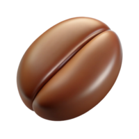 iconic art deco Close-up of a single coffee bean NO BACKGROUND with Transparent Background. top-tier png
