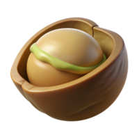 magnificent timeless Macadamia nut in shell NO BACKGROUND with Transparent Background. png
