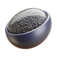 glorious impressionist Chia seed isolated NO BACKGROUND with Transparent Background. handcrafted png