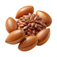 impressive exemplary Flax seed isolated NO BACKGROUND with Transparent Background. png