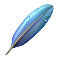 whimsical radiant Single feather NO BACKGROUND with Transparent Background. handcrafted png