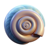 dynamic impressive Seashell spiral NO BACKGROUND with Transparent Background. crisp png