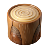 dramatic impressive Cross-section of a tree trunk NO BACKGROUND with Transparent Background. museum quality png