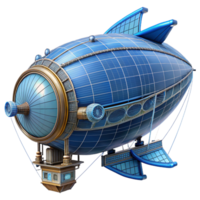 beautiful celebrated Steampunk airship design with detailed blueprints and cross-sections. NO BACKGROUND with Transparent Background. png