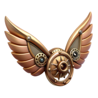 breathtaking nostalgic organic Steampunk wings hair accessory with delicate metalwork and gears. NO BACKGROUND with Transparent Background high resolution png
