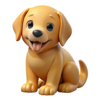 gorgeous futuristic A playful golden retriever puppy, sitting, tilting head. NO BACKGROUND with Transparent Background. sharp png