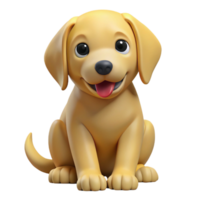 immaculate nostalgic avant-garde A playful golden retriever puppy, sitting, tilting head. NO BACKGROUND with Transparent Background. precision png
