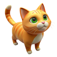 splendid rare A curious orange tabby cat, looking up. NO BACKGROUND with Transparent Background. png