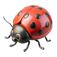 breathtaking melancholic coastal A spotted ladybug, crawling. NO BACKGROUND with Transparent Background. impeccable png