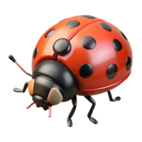 elegant rare A spotted ladybug, crawling. NO BACKGROUND with Transparent Background. png